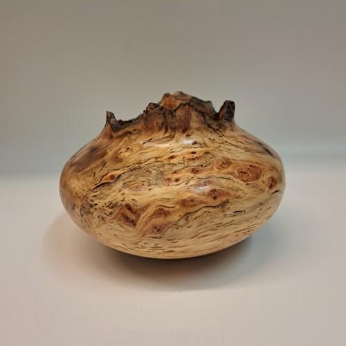 JW-226 Aspen Burl Hollow Woodturning 4 x 5.25 $150 at Hunter Wolff Gallery